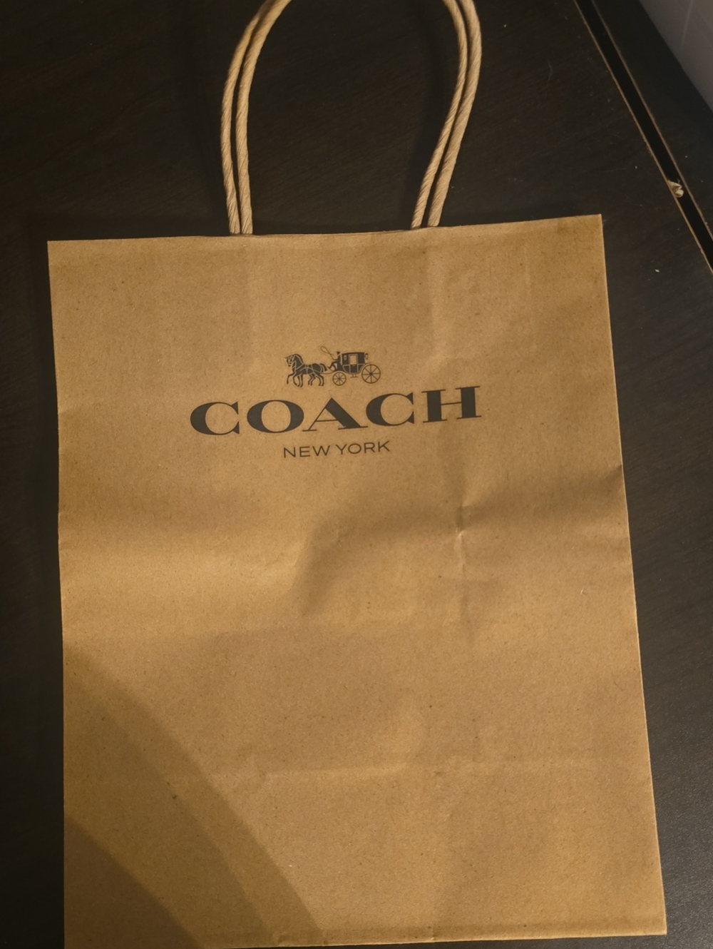 Coach New York Brown Paper Shopper Bag.8 X 10